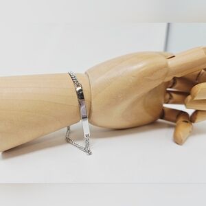 Forstner ID Name Plate Bracelet Sterling